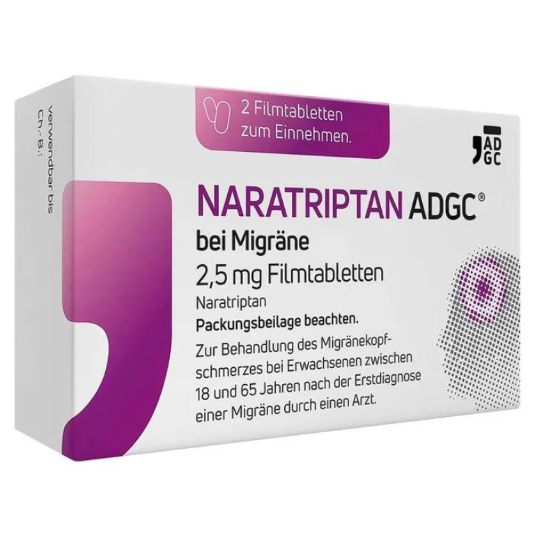 Online ADGC NARATRIPTAN ® bei Migräne 2,5 mg Filmtabletten, 2 St