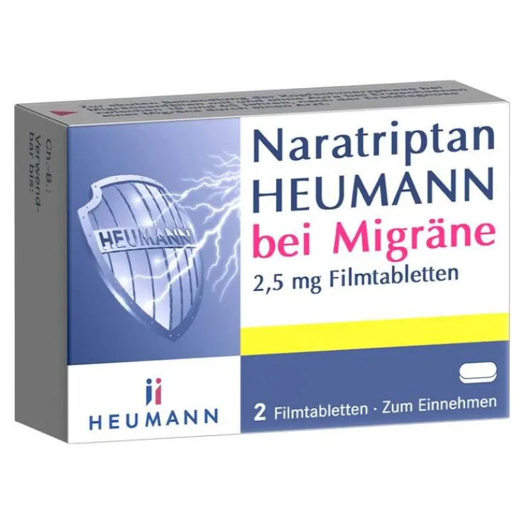 Naratriptan HEUMANN bei Migräne 2,5 mg Filmtabletten, 2 St