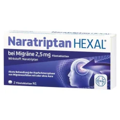 Naratriptan Hexal bei Migräne 2,5 mg Filmtabletten, 2 St