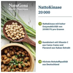 Online Nattokinase 20.000 + Vitamin C vegan Kapseln, 120 St Enzyme
