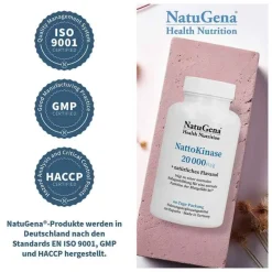 Online Nattokinase 20.000 + Vitamin C vegan Kapseln, 120 St Enzyme