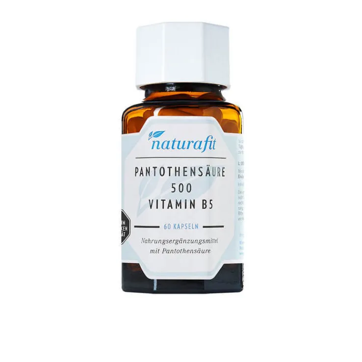 Naturafit Pantothensäure 500 Vitamin B5 Kapseln, 60 St