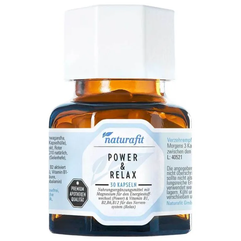 Hot Power & Relax Ashwagandha Rhodiola OPC Q10 BVitamin Magnesium Kps., 30 St Ashwagandha