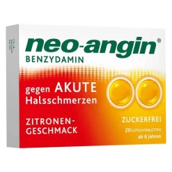 Discount neo-angin Benzydamin gegen akute Hasschmerzen Zitrone, 20 St Halsschmerztabletten