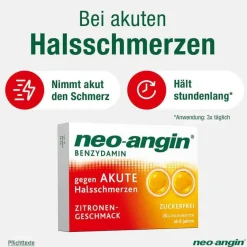 Discount neo-angin Benzydamin gegen akute Hasschmerzen Zitrone, 20 St Halsschmerztabletten