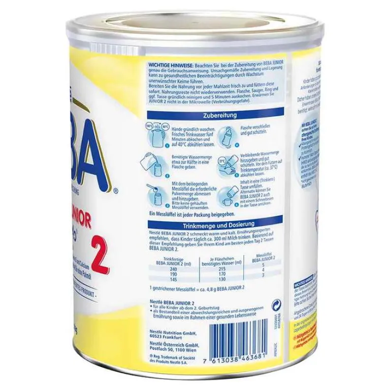 Clearance Nestle Beba Junior 2 + Pulver, 800 g