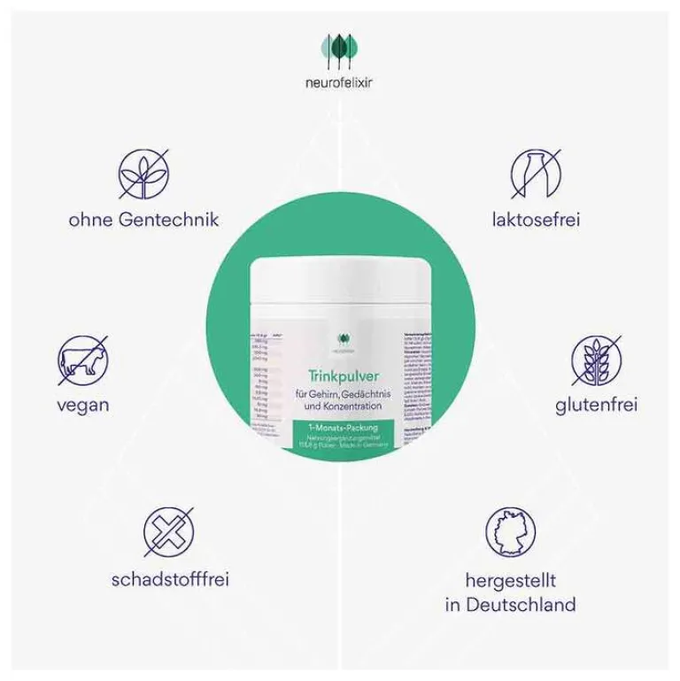 Neurofelixir für Nerven & Konzentration Tinkpulver, 113.8 g Hirnleistung & Nerven
