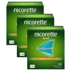 Clearance Nicorette Kaugummi freshfruit, 2 mg Nikotin, 3x210 St