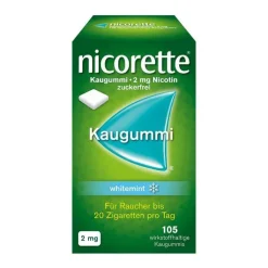 nicorette Kaugummi whitemint, 2 mg Nikotin, 105 St