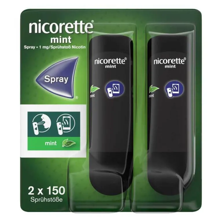 Clearance Nicorette Mint Spray mit 1 mg Nikotin pro Sprühstoß, 2 St