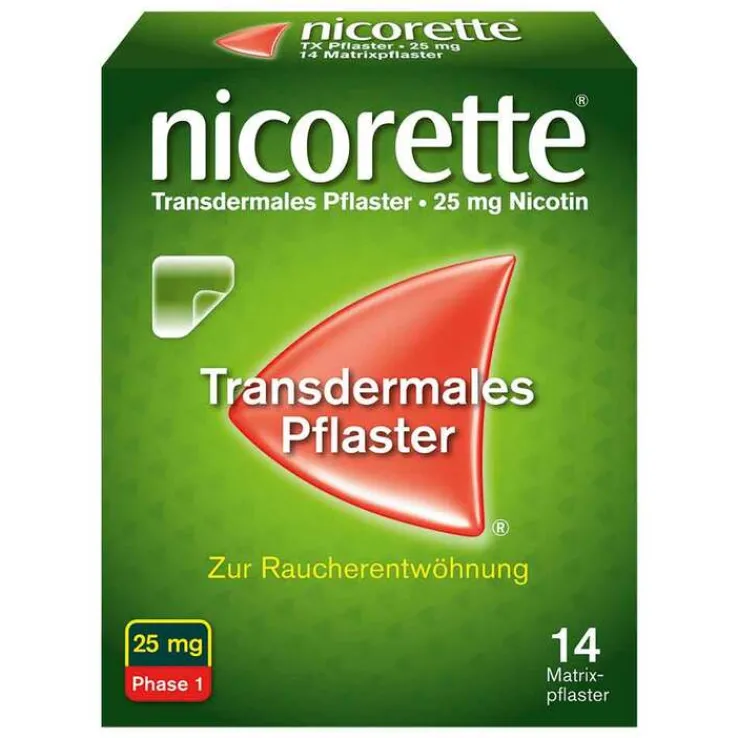 nicorette Nikotinpflaster, 25 mg Nikotin, 14 St
