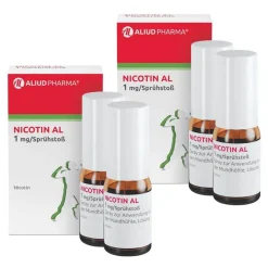 NICOTIN AL 1mg/Sprühstoß Spray, 2x2 St Nikotinspray Und Inhaler