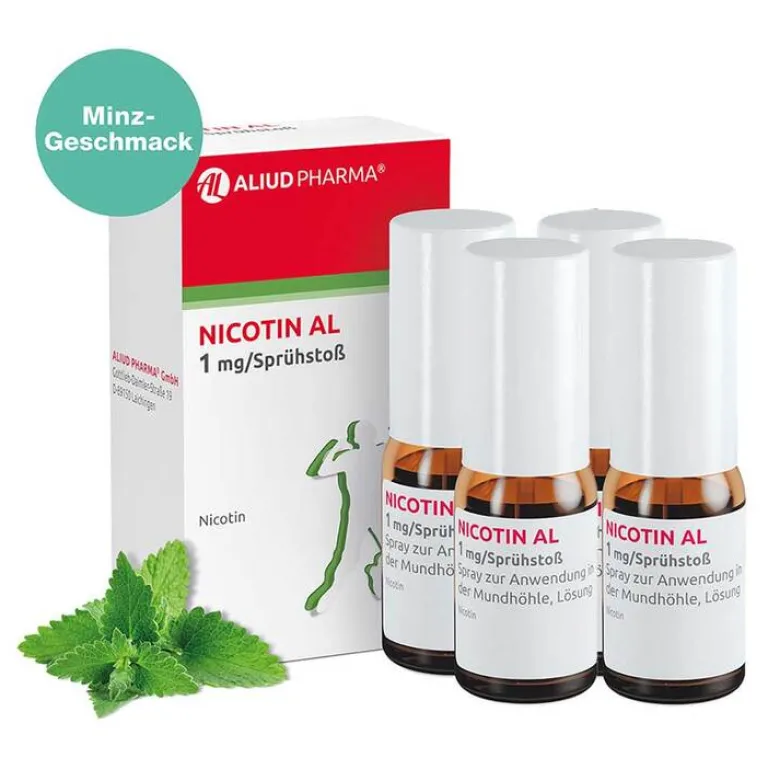NICOTIN AL 1mg/Sprühstoß Spray, 2x2 St Nikotinspray Und Inhaler