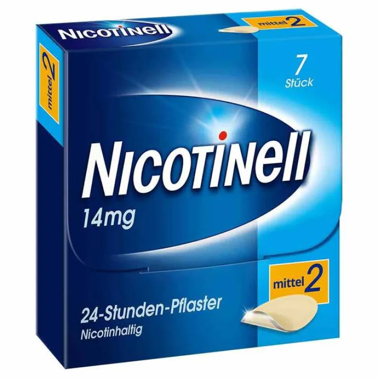 Online Nicotinell 14 mg / 24-Stunden- Nikotinpflaster, Pflasterstärke Mittel (2), 7 St