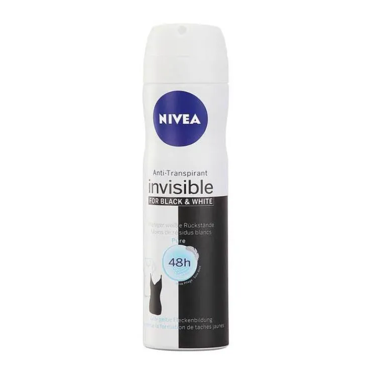 NIVEA Deo Spray Invisible Black & White Clear, 150 ml