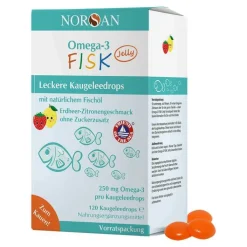 Norsan Omega-3 Fisk Jelly für Kinder Dragees , 120 St