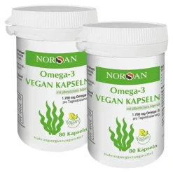 Best Omega-3 vegan Kapseln, 2x80 ml Omega 3 Kapseln