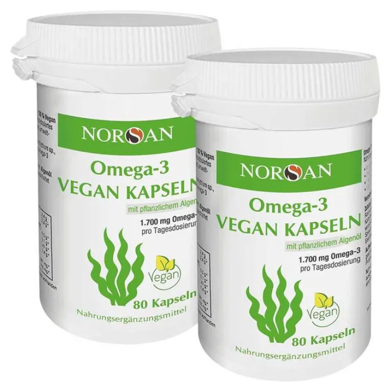 Best Omega-3 vegan Kapseln, 2x80 ml Omega 3 Kapseln