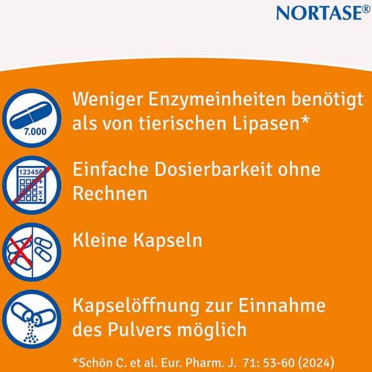 NORTASE Kapseln vegetarische Verdauungsenzyme, 200 St