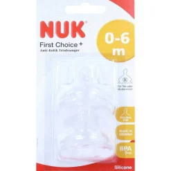 NUK First Choice + Trinksauger Silikon Größe 1 S, 2 St