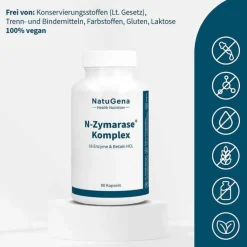 N-Zymarase Komplex Enzyme + Betain HCL Kapseln, 90 St