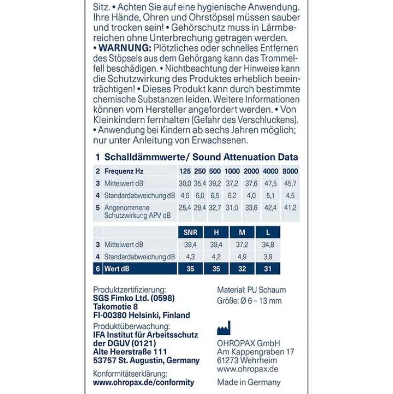 Sale Ohropax Young Schaumstoff In-Ohr Stöpsel, 2 St