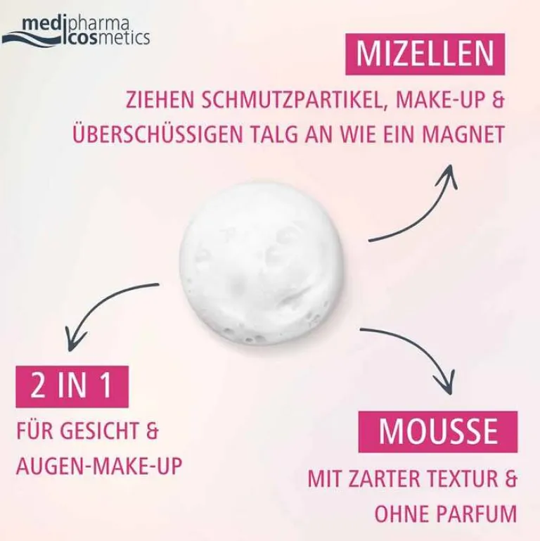 Sale Medipharma Cosmetics Oliven Reinigungsmousse Rose, 150 ml