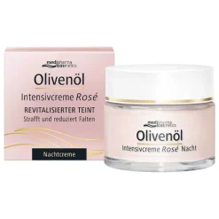Online Olivenöl Intensivcreme Rose Nachtcreme, 50 ml Nachtpflege|Anti-Aging