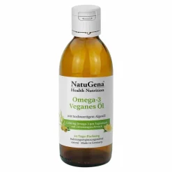 Best Natugena Omega-3 Vegan 2200mg mit 1351 DHA 672 EPA Algenöl Öl, 100 ml
