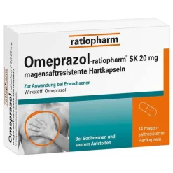 Best Ratiopharm Omeprazol SK 20 mg magensaftresistent Hartkapseln, 14 St