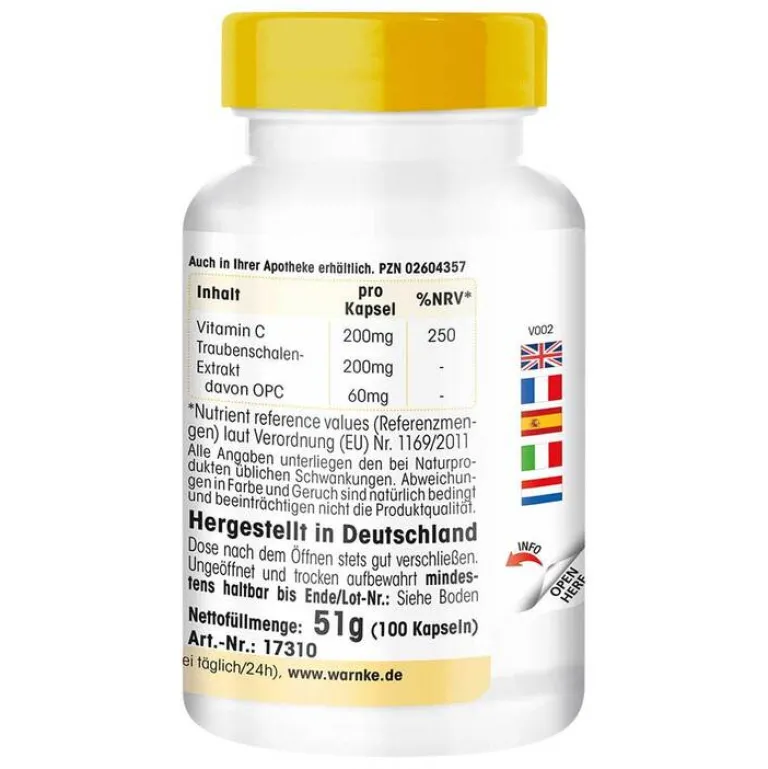 Online Warnke OPC 200 Bioflavonoide Kapsel, 100 St