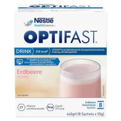 Online Optifast home Drink Erdbeere Pulver, 8X55 g