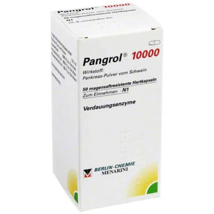 Pangrol 10000 Hartkapseln mit magensaftresistent überzogene Pell., 50 St