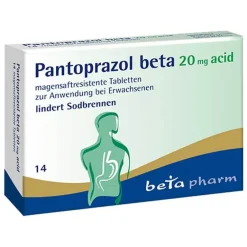Online Beta Pantoprazol 20 mg acid magensaftresistent Tabletten, 14 St