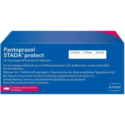 Pantoprazol protect 20 mg magensaftresistent Tabletten, 7 St Sodbrennen Medikamente|Pantoprazol