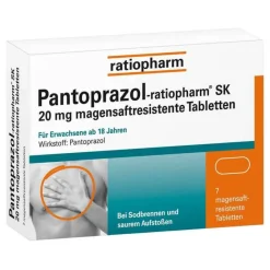 Ratiopharm Pantoprazol-® SK 20 mg magensaftresistente Tabletten, 7 St