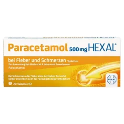 Paracetamol 500mg Hexal bei Fieber und Schmerzen Tabletten, 20 St
