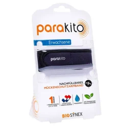 Discount Parakito Mückenschutz Armband Erwachsene schwarz, 1 St Mückenschutz