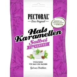 Sale Salbei Bonbons zuck, 60 g Zuckerfreie Bonbons|Husten & Halsbonbons