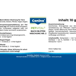 Discount Canina Petvital Bachblüten Nr.2 Globuli vet. (für Tiere), 10 g