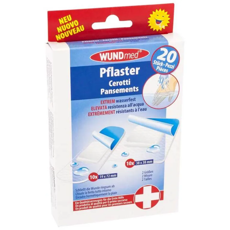 Hot Pflaster extrem wasserfest 2 Größen, 20 St Spezialpflaster