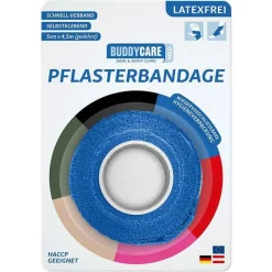 Clearance Buddycare Pflasterbandage latexfrei Med blau, 1 St