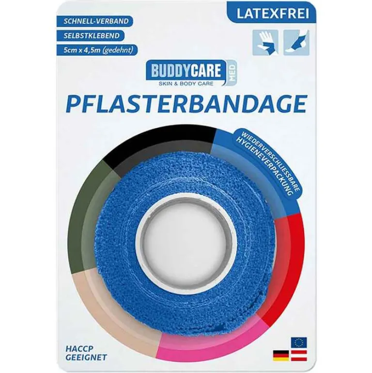 Clearance Buddycare Pflasterbandage latexfrei Med blau, 1 St