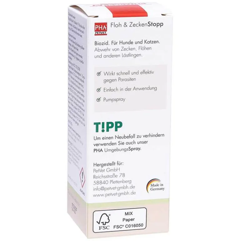Floh & Zeckenstopp Pumpspray für Hunde / Katzen, 100 ml Flöhe, Zecken & Co.|Flöhe, Zecken & Co.