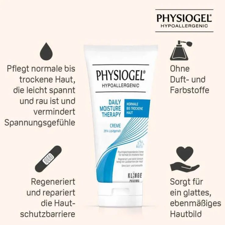 Physiogel Daily Moisture Therapy Creme für normale bis trockene Haut, 75 ml