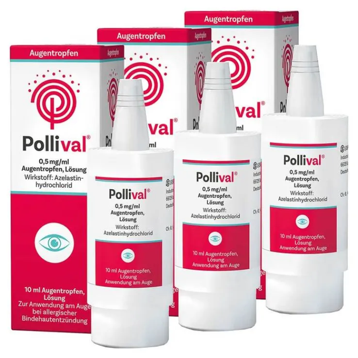 Pollival® Augentropfen mit Azelastin, 3x10 ml