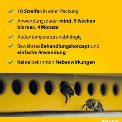PolyVar YELLOW gegen Milben für den Bienenstock, 10 St