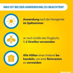 PolyVar YELLOW gegen Milben für den Bienenstock, 10 St