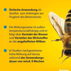 PolyVar YELLOW gegen Milben für den Bienenstock, 10 St