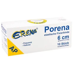 New Erena Porena elastische Mullbinde binde 6cm ohne Cello weiß, 10 St